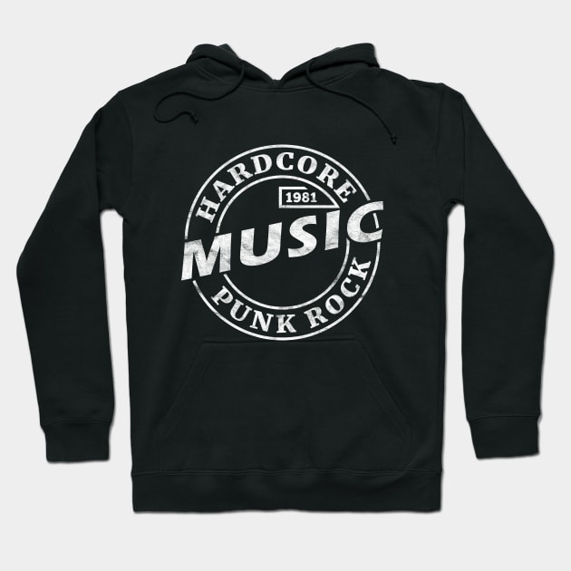 Hardcore Punk Rock Music Hoodie by shirtonaut